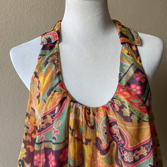 Free People Colorful Paisley Halter Blouse - Picture 5 of 11